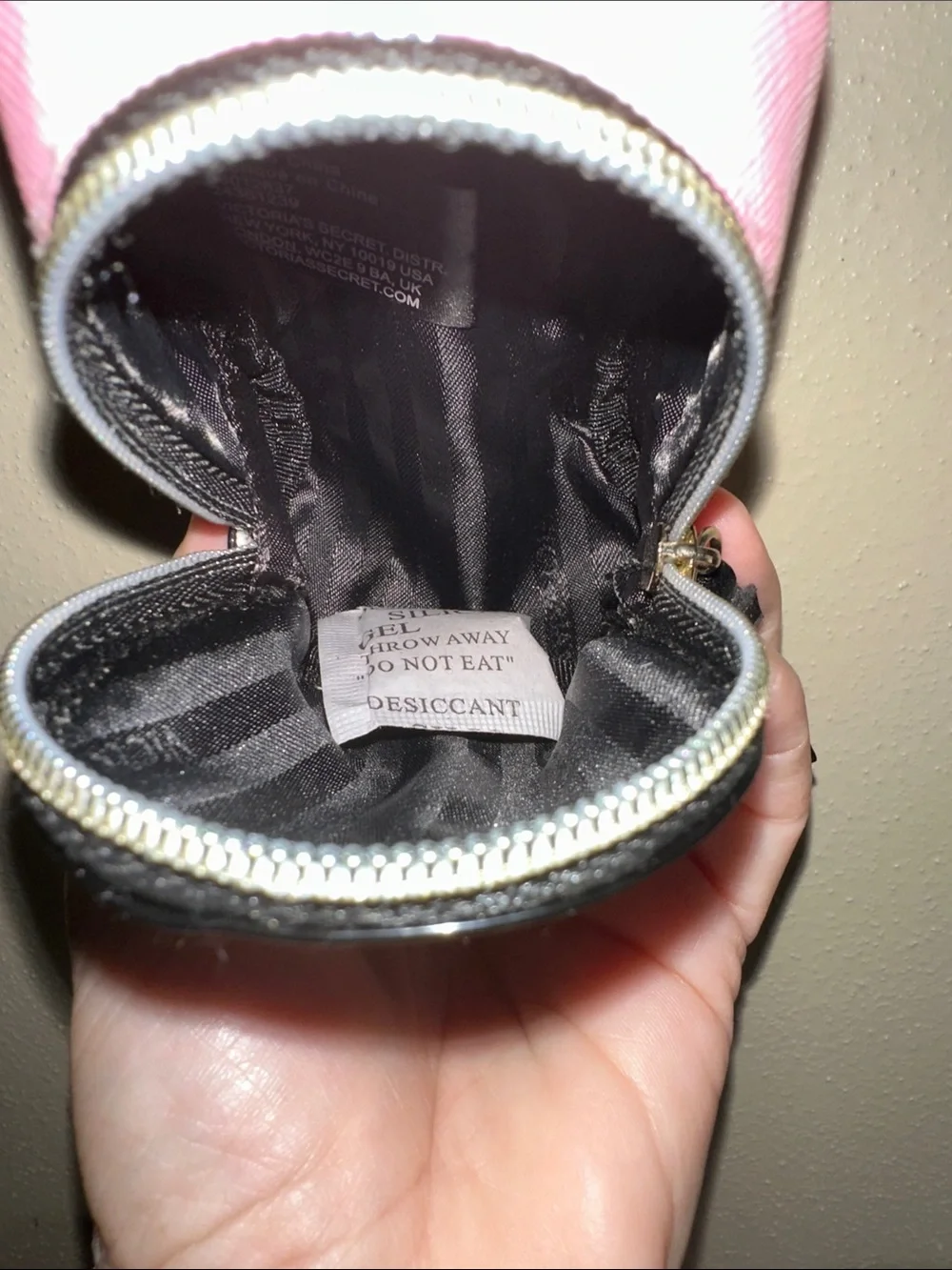 Victoria's Secret Pink Striped 'Love' Cherry Mini Backpack Keychain